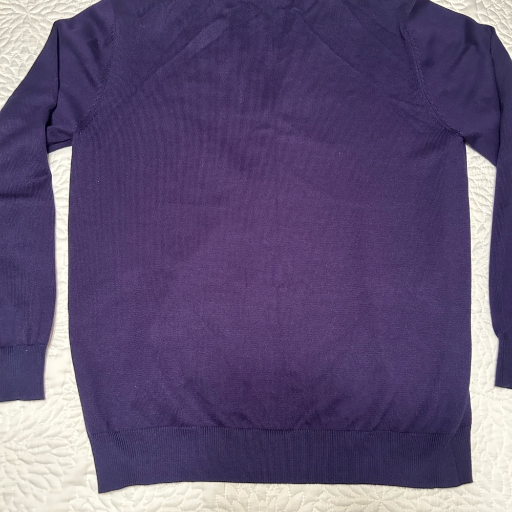 Paul jones medium navy blue cardigan golf sweater